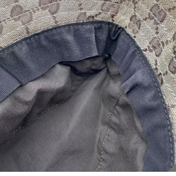 GUCCI GG Pattern Sherry Line Bucket Hat Size M but fits small only, Authentic - Picture 7 of 8